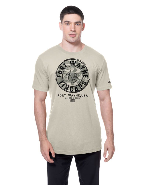 Fort Wayne TinCaps 2025 Armed Forces Stone Camo Tee