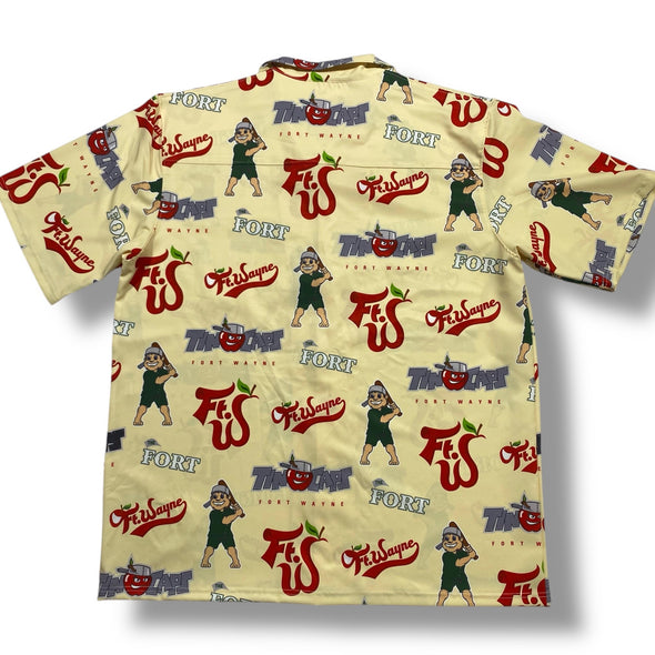 Fort Wayne TinCaps Cream Hawaiian Shirt