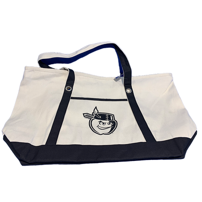 Fort Wayne TinCaps Large Cream/Black Cotton Canvas Tote