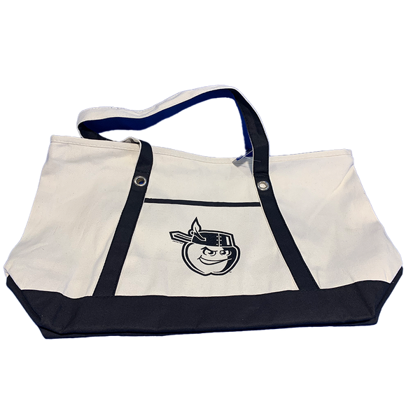 Fort Wayne TinCaps Large Cream/Black Cotton Canvas Tote