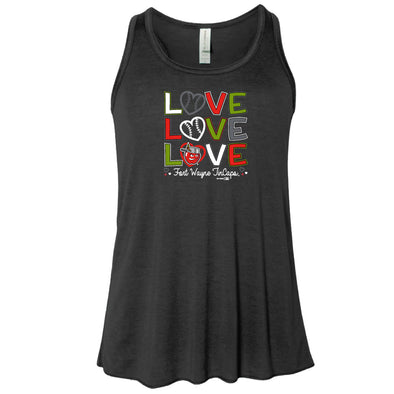 Fort Wayne TinCaps Miley Flowy Black Tank Youth