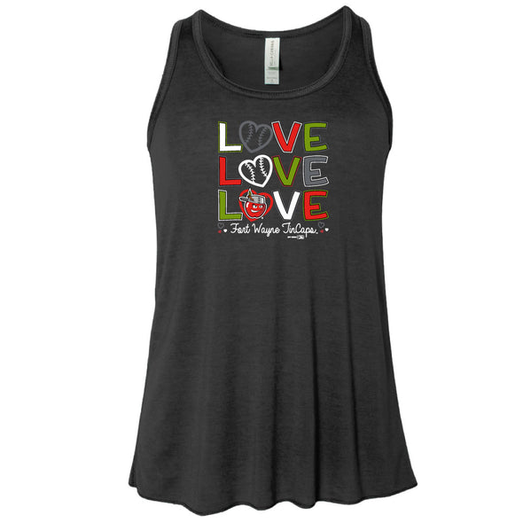 Fort Wayne TinCaps Miley Flowy Black Tank Youth