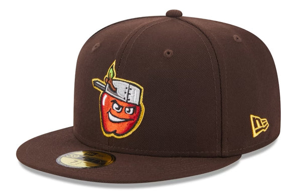 Fort Wayne TinCaps On-Field 59FIFTY Sunday Brown Cap